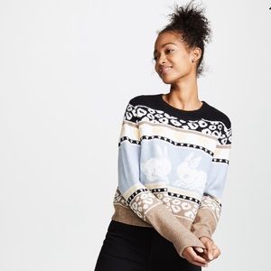 Wildfox Bunny Fair Isle Pullover Jumper